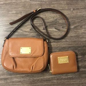 Michael Kors Brown Leather Crossbody & Wallet